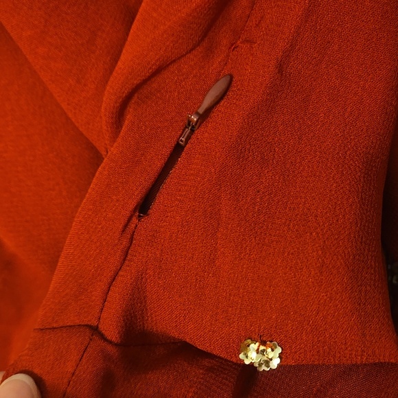 Kalki Hand Crafted In India Red With Gold Embelllishments Womens Size Small - Picture 6 of 6